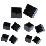 Max 10Pcs Silicone Caps Felt Pads for Square Chair Leg  3x3.3cm
