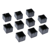 Max 10Pcs Silicone Caps Felt Pads for Square Chair Leg  3x3.3cm