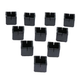 Max 10Pcs Silicone Caps Felt Pads for Square Chair Leg  3x3.3cm