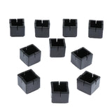 Max 10Pcs Silicone Caps Felt Pads for Square Chair Leg  3x3.3cm