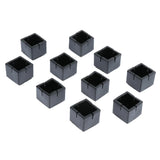Max 10Pcs Silicone Caps Felt Pads for Square Chair Leg  3x3.3cm