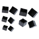 Max 10Pcs Silicone Caps Felt Pads for Square Chair Leg  3x3.3cm