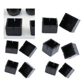 Max 10Pcs Silicone Caps Felt Pads for Square Chair Leg  3x3.3cm