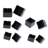 Max 10Pcs Silicone Caps Felt Pads for Square Chair Leg  3x3.3cm