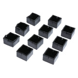 Max 10Pcs Silicone Caps Felt Pads for Square Chair Leg  4.1x3.3cm