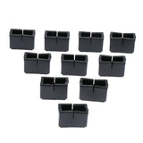 Max 10Pcs Silicone Caps Felt Pads for Rectangle Chair Leg  4.7x2.7cmx3cm