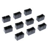 Max 10Pcs Silicone Caps Felt Pads for Rectangle Chair Leg  4.7x2.7cmx3cm