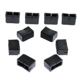 Max 10Pcs Silicone Caps Felt Pads for Rectangle Chair Leg  4.7x2.7cmx3cm
