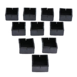 Max 10Pcs Silicone Caps Felt Pads for Square Chair Leg  5x3.3cm