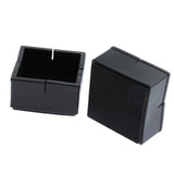 Max 10Pcs Silicone Caps Felt Pads for Square Chair Leg  5x3.3cm