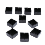 Max 10Pcs Silicone Caps Felt Pads for Square Chair Leg  5x3.3cm