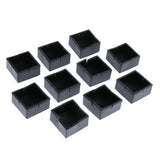 Max 10Pcs Silicone Caps Felt Pads for Square Chair Leg  5x3.3cm