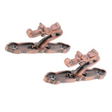 Max Maxb 1Pair Curtain Holdbacks Metal Drapery Tieback Wall Hook  Red Copper_B