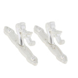 Max Maxb 1Pair Curtain Holdbacks Metal Drapery Tieback Wall Hook  Silver_B