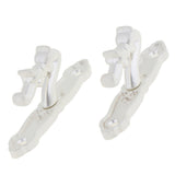 Max Maxb 1Pair Curtain Holdbacks Metal Drapery Tieback Wall Hook  Silver_B