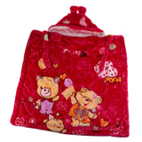 Maxbell Newborn Baby Hooded Cloak Poncho Jacket Outwear Kids Warm Coat Red 1