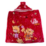 Maxbell Newborn Baby Hooded Cloak Poncho Jacket Outwear Kids Warm Coat Red 1