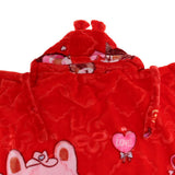 Maxbell Newborn Baby Hooded Cloak Poncho Jacket Outwear Kids Warm Coat Red 3
