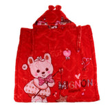 Maxbell Newborn Baby Hooded Cloak Poncho Jacket Outwear Kids Warm Coat Red 3