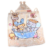 Maxbell Newborn Baby Hooded Cloak Poncho Jacket Outwear Kids Warm Coat Cream
