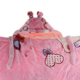 Maxbell Newborn Baby Hooded Cloak Poncho Jacket Outwear Kids Warm Coat Pink 2