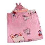Maxbell Newborn Baby Hooded Cloak Poncho Jacket Outwear Kids Warm Coat Pink 2