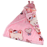 Maxbell Newborn Baby Hooded Cloak Poncho Jacket Outwear Kids Warm Coat Pink 2