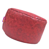 Max Brown Round Ottoman Pouf Cover Footstool Slipcover Red