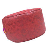 Max Brown Round Ottoman Pouf Cover Footstool Slipcover Red