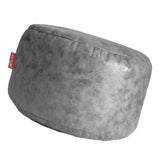 Max Brown Round Ottoman Pouf Cover Footstool Slipcover Dark Gray
