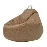 Max Kids Stuffed Animal Storage Bean Bag Leathaire Beanbag Couch Cover Brown_M