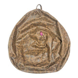 Max Kids Stuffed Animal Storage Bean Bag Leathaire Beanbag Couch Cover Brown_M