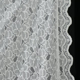 Max White Lace Sheer Curtain Rod Pocket Drape for Bedroom Living Room 140x180cm