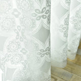 Max White Lace Sheer Curtain Rod Pocket Drape for Bedroom Living Room 140x180cm