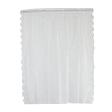 Max White Lace Sheer Curtain Rod Pocket Drape for Bedroom Living Room 140x180cm
