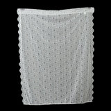 Max White Lace Sheer Curtain Rod Pocket Drape for Bedroom Living Room 140x180cm