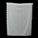 Max White Lace Sheer Curtain Rod Pocket Drape for Bedroom Living Room 140x180cm