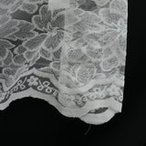 Max White Lace Sheer Curtain Rod Pocket Drape for Bedroom Living Room 140x180cm