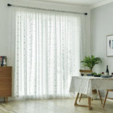 Max White Lace Sheer Curtain Rod Pocket Drape for Bedroom Living Room 140x180cm