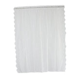 Max White Lace Sheer Curtain Rod Pocket Drape for Bedroom Living Room 140x180cm