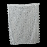 Max White Lace Sheer Curtain Rod Pocket Drape for Bedroom Living Room 140x180cm