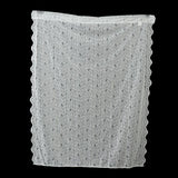 Max White Lace Sheer Curtain Rod Pocket Drape for Bedroom Living Room 140x180cm