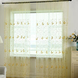 Max 1 Piece Window Voile Sheer Curtain Valance Tiers Yellow_2x2.7m - Aladdin Shoppers