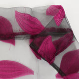 Max Leaves Print Window Curtain Voile Drape Panel Sheer Curtain Wine