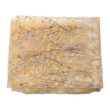 Max 1 Panel Plum blossom Embroidered Voile Blockout Curtains  Yellow_100x270cm