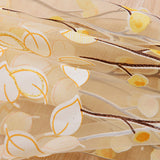 Max 1 Panel Plum blossom Embroidered Voile Blockout Curtains  Yellow_100x270cm
