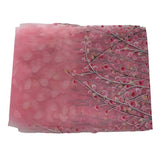 Max 1 Panel Plum blossom Embroidered Voile Blockout Curtains  Pink _100x270cm