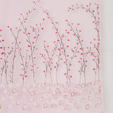 Max 1 Panel Plum blossom Embroidered Voile Blockout Curtains  Pink _100x270cm