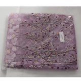 Max 1 Panel Plum blossom Embroidered Voile Blockout Curtains  Purple _100x270cm