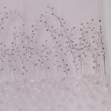 Max 1 Panel Plum blossom Embroidered Voile Blockout Curtains  Purple _100x270cm